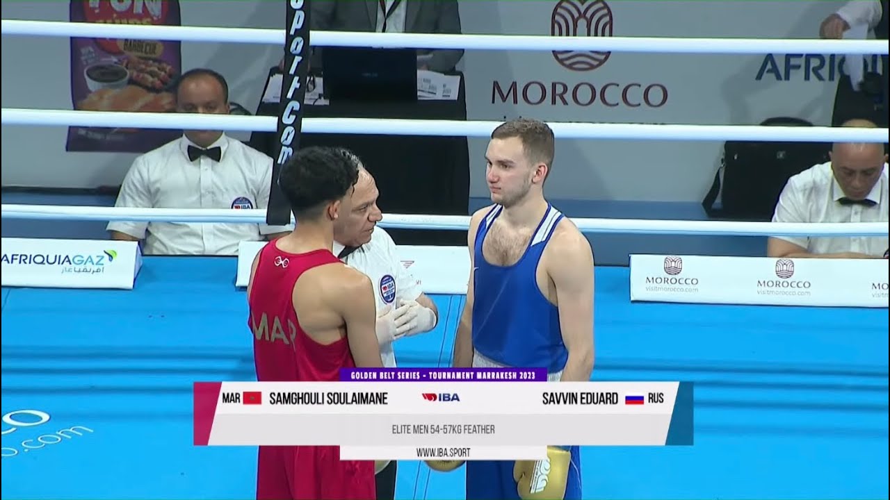 Eduard Savvin (RUS) vs. Soulaimane Samghouli (MAR) Golden Belt Tournament 2023 QF's (57kg) backdrop