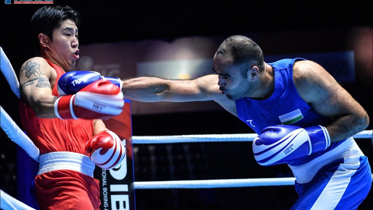 Odiljon Aslonov (UZB) vs. Park Jinhun (KOR) Asian Championships 2022 (80kg) background