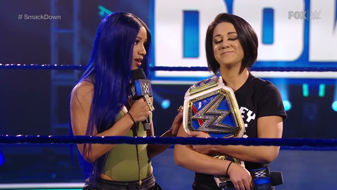 Bayley offers up Sasha Banks for clash with Tamina Snuka: SmackDown, April 10, 2020 background