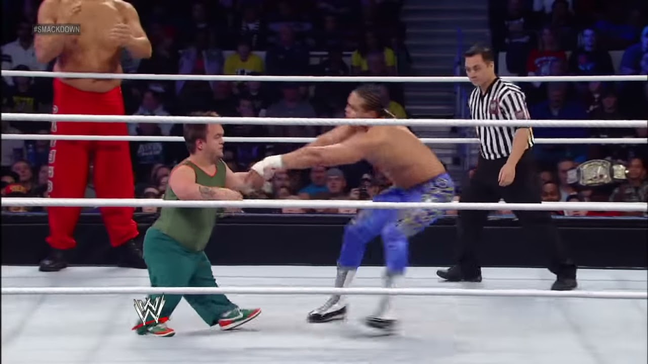 Hornswoggle, Natalya & Khali vs Epico, Mendes & Primo - Mixed Tag Match: SmackDown, January 04, 2013