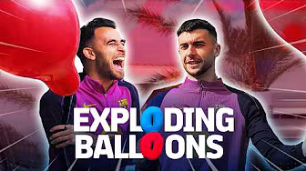 🎈💥 BOOM! EXPLODING BALLOONS CHALLENGE WITH ERIC GARCIA & JOAN GARCIA | FC Barcelona 🔵🔴