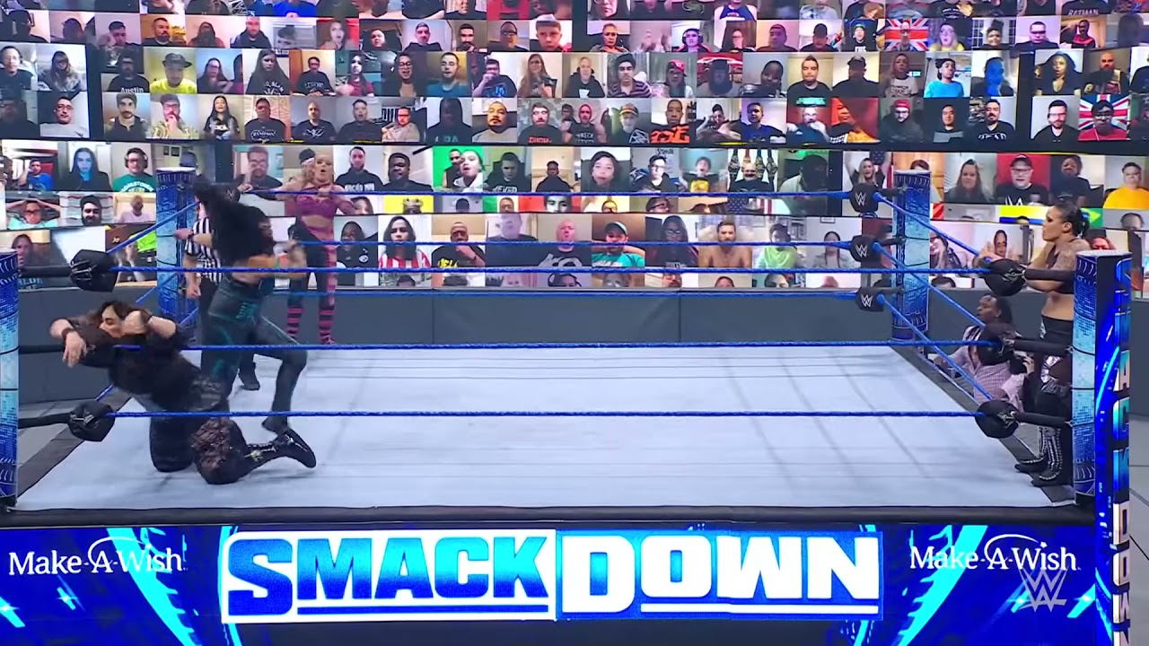 Tamina & Natalya vs. Shayna Baszler & Nia Jax: SmackDown, Apr. 30, 2021 background