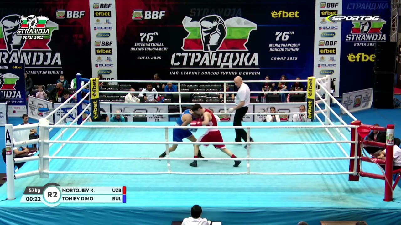Khujanazar Nortojiev (UZB) vs. Dimo Toniev (BUL) Strandja Tournament 2025 QF's (57kg)