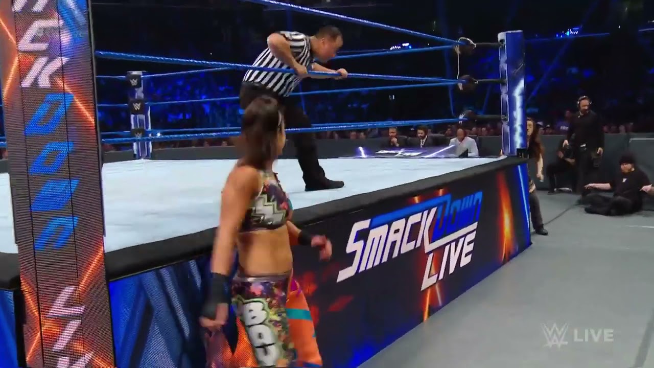 Nikki Cross & Alexa Bliss vs. Ember Moon & Bayley: SmackDown LIVE, July 30, 2019 background