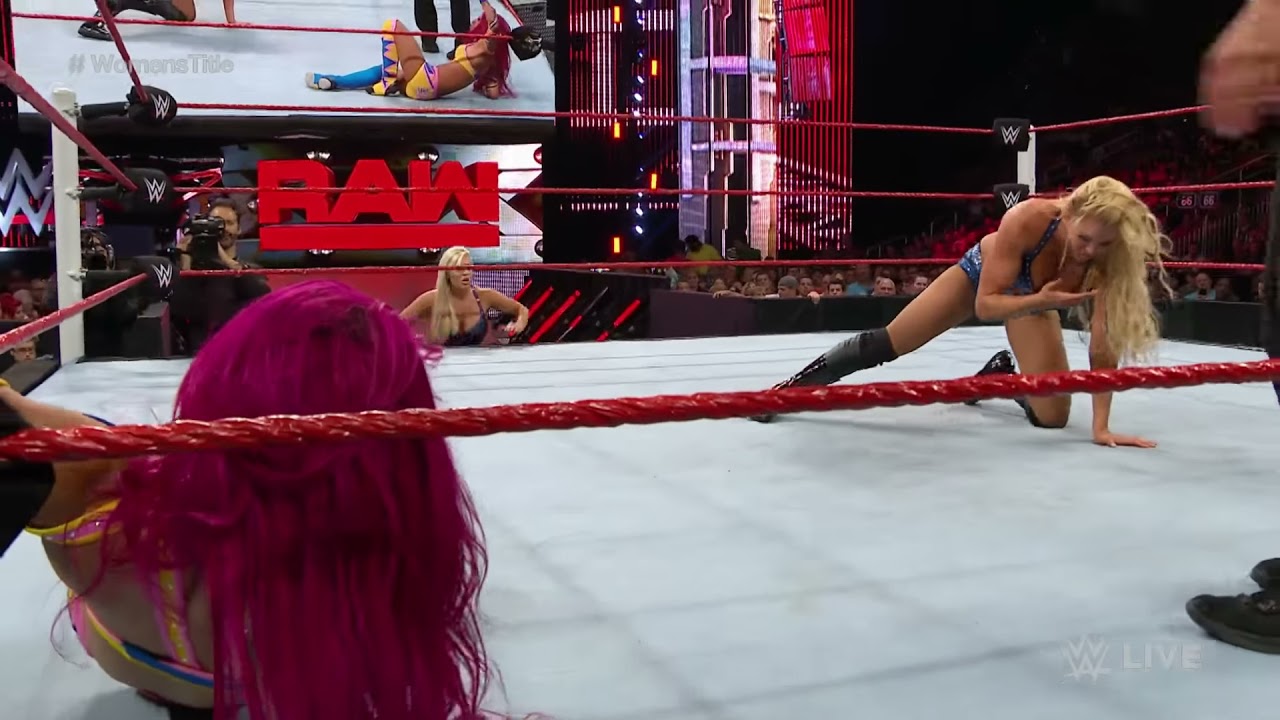 Sasha Banks vs. Charlotte Flair (c) - Raw Women's Championship Match: Raw, July 25, 2016 background