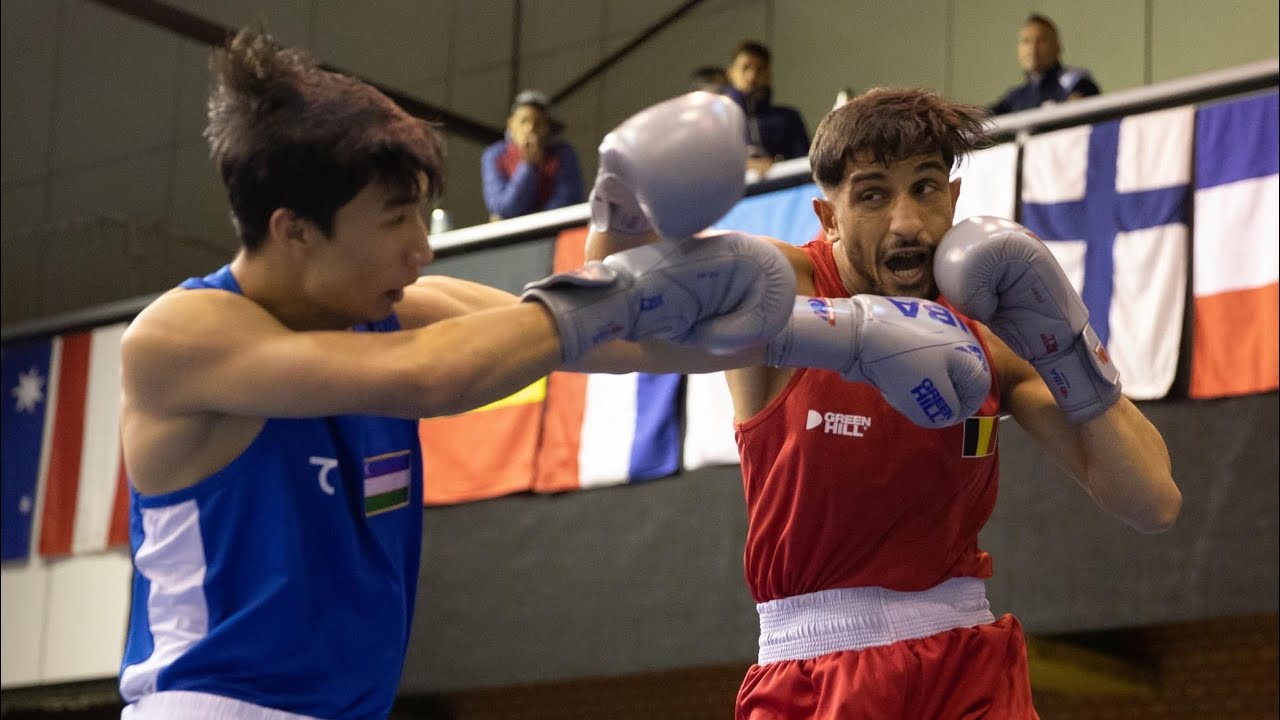 Vasile Usturoi (BEL) vs. Bakhtiyor Asanov (UZB) Bocskai István Memorial 2023 (57kg) background