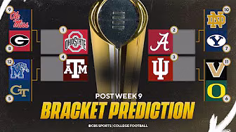 College Football Playoff Projections AFTER WEEK 9: 5 SEC teams get in, Miami OUT background