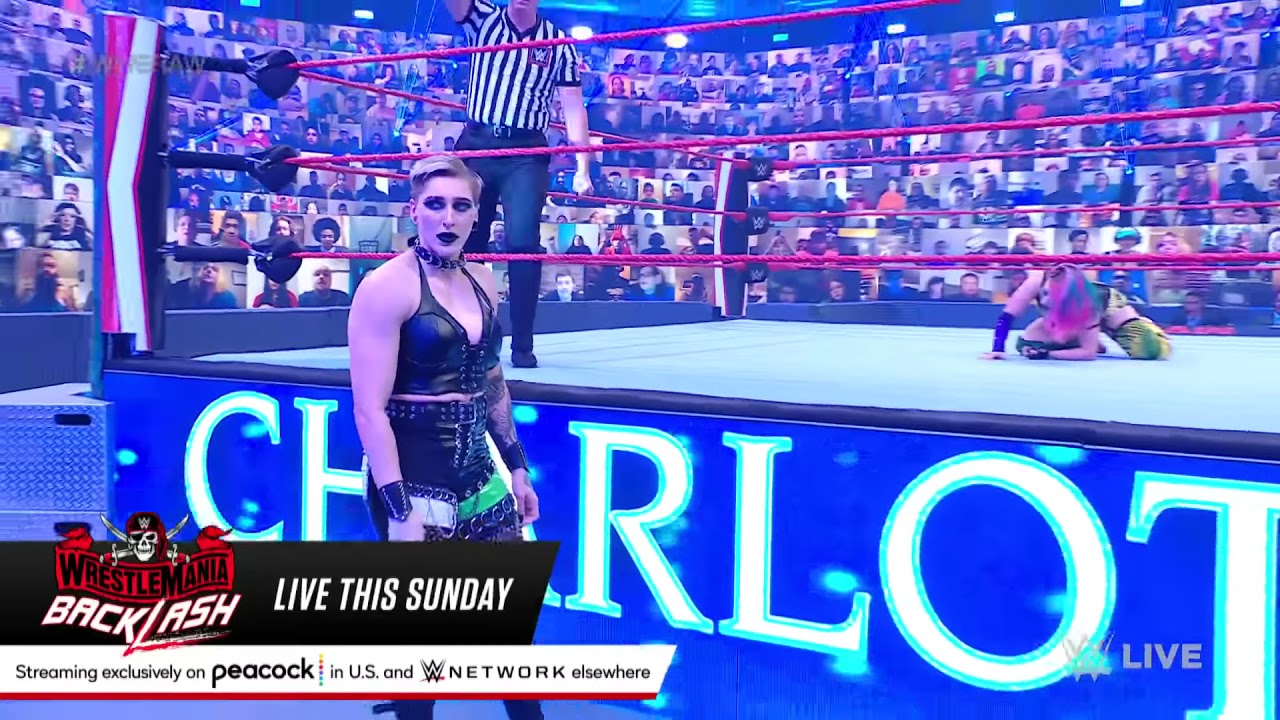 Rhea Ripley vs. Asuka: Raw, May 10, 2021 background