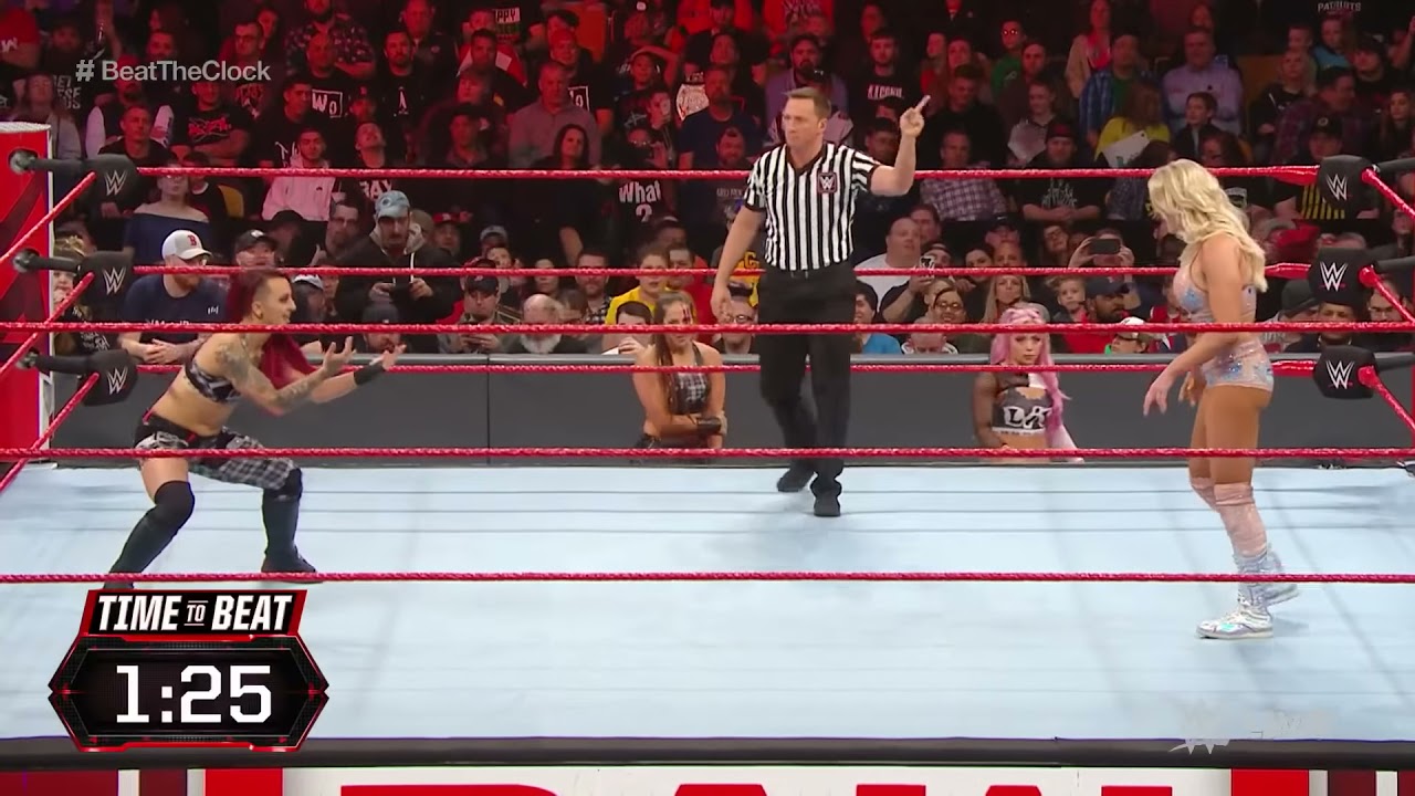 Charlotte Flair vs. Ruby Riott - Beat the Clock Challenge Match: Raw, March 25, 2019