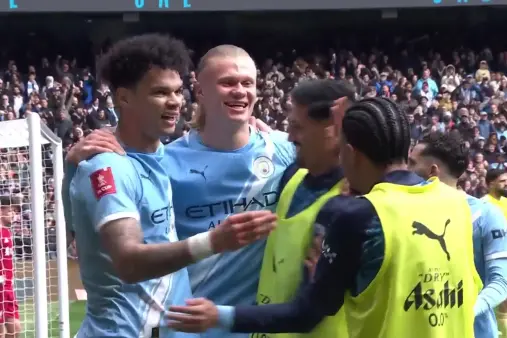 [Goal] Blown open! Nico O'Reilly's unselfish assist, Haaland taps in for hat-trick