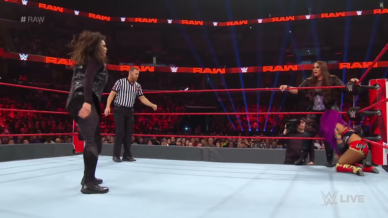 Sasha Banks & Ronda Rousey vs. Tamina & Nia Jax: Raw, January 14, 2019 backdrop