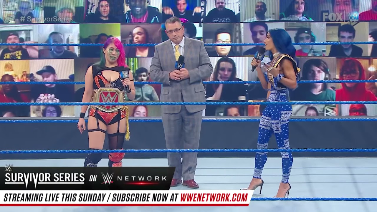 Carmella takes out Banks during an interview between Asuka & Banks: SmackDown, November 20, 2020