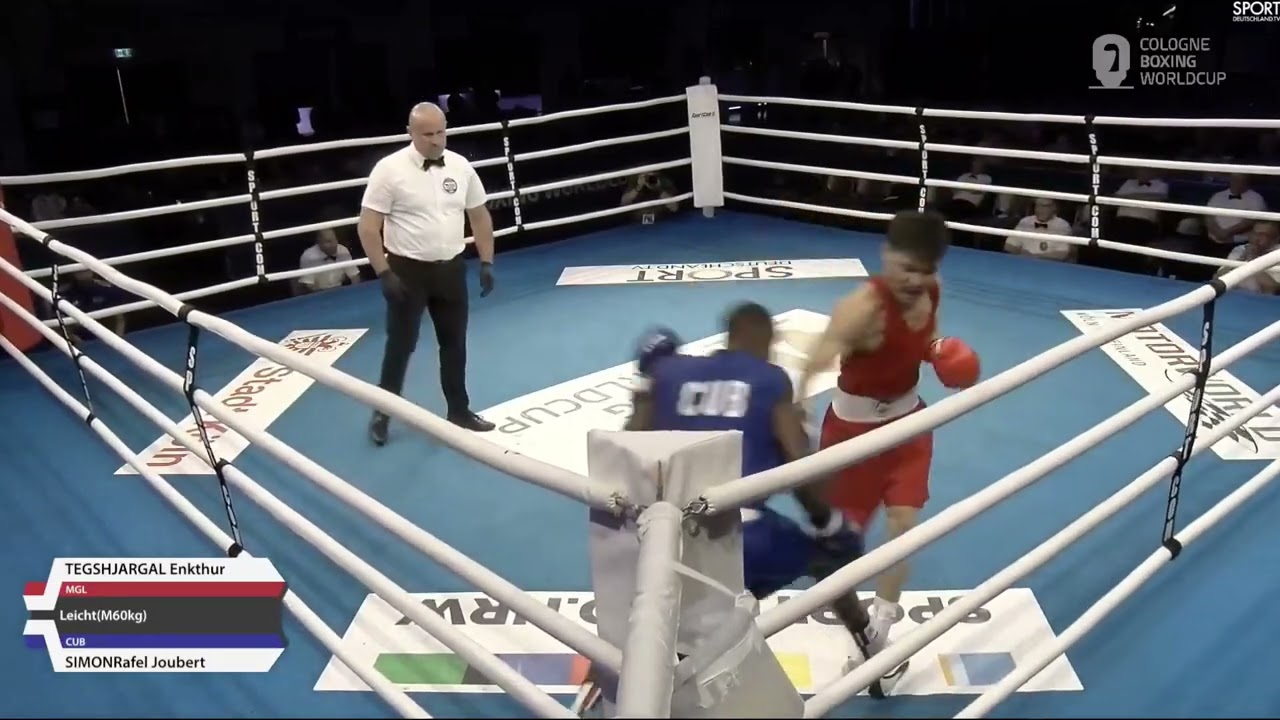 Rafael Joubert (CUB) vs. Enkthur Tegshjargal (MGL) Cologne World Cup 2022 SF's (60kg) background