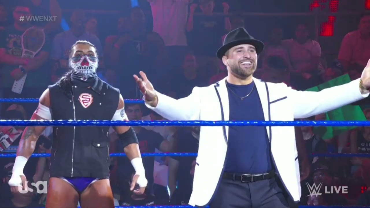 WWE NXT 2.0 SANTOS ESCOBAR VS  NATHAN FRAZER 06/07/22 background