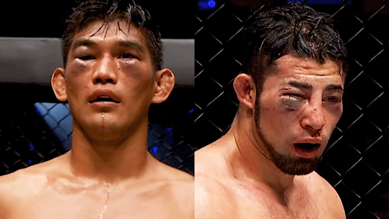 The MOST BRUTAL FIGHT IN ONE? 😱😵 Aung La N Sang vs. Ken Hasegawa background