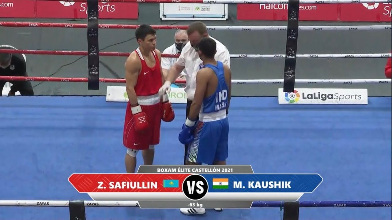 Zakir Safiullin (KAZ) vs. Manish Kaushik (IND) Boxam Tournament 2021 QF’s (63kg) background