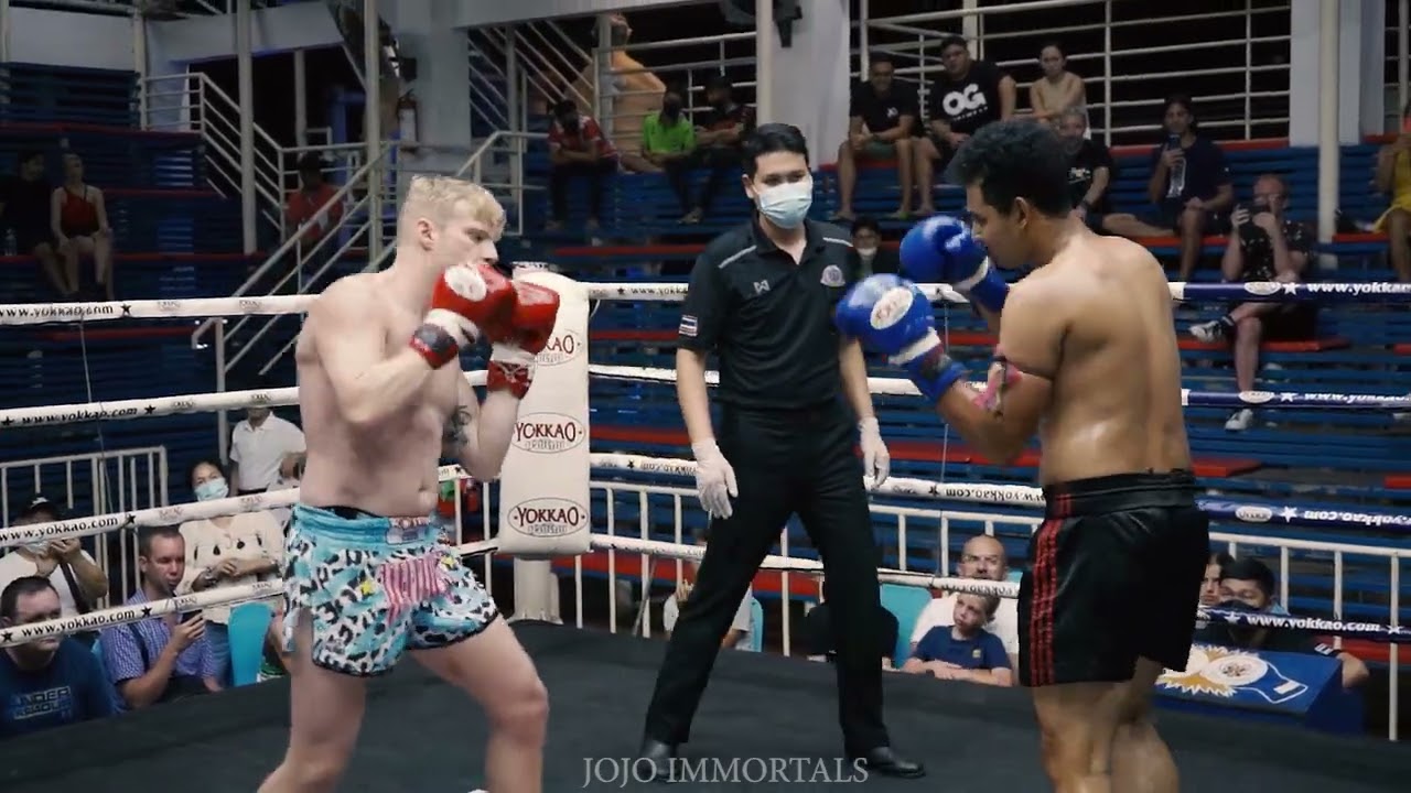 หมัดหนักสุด นักมวยฝรั่งต่อยนักมวยไทยน๊อคหลับสนิท Nathan Watson vs Jokker Sor sakulkaew background