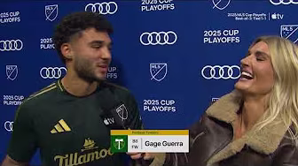Gage Gurrea POSTGAME after STOPPAGE-TIME EQUALIZER!! | 2025 Audi MLS Cup Playoffs