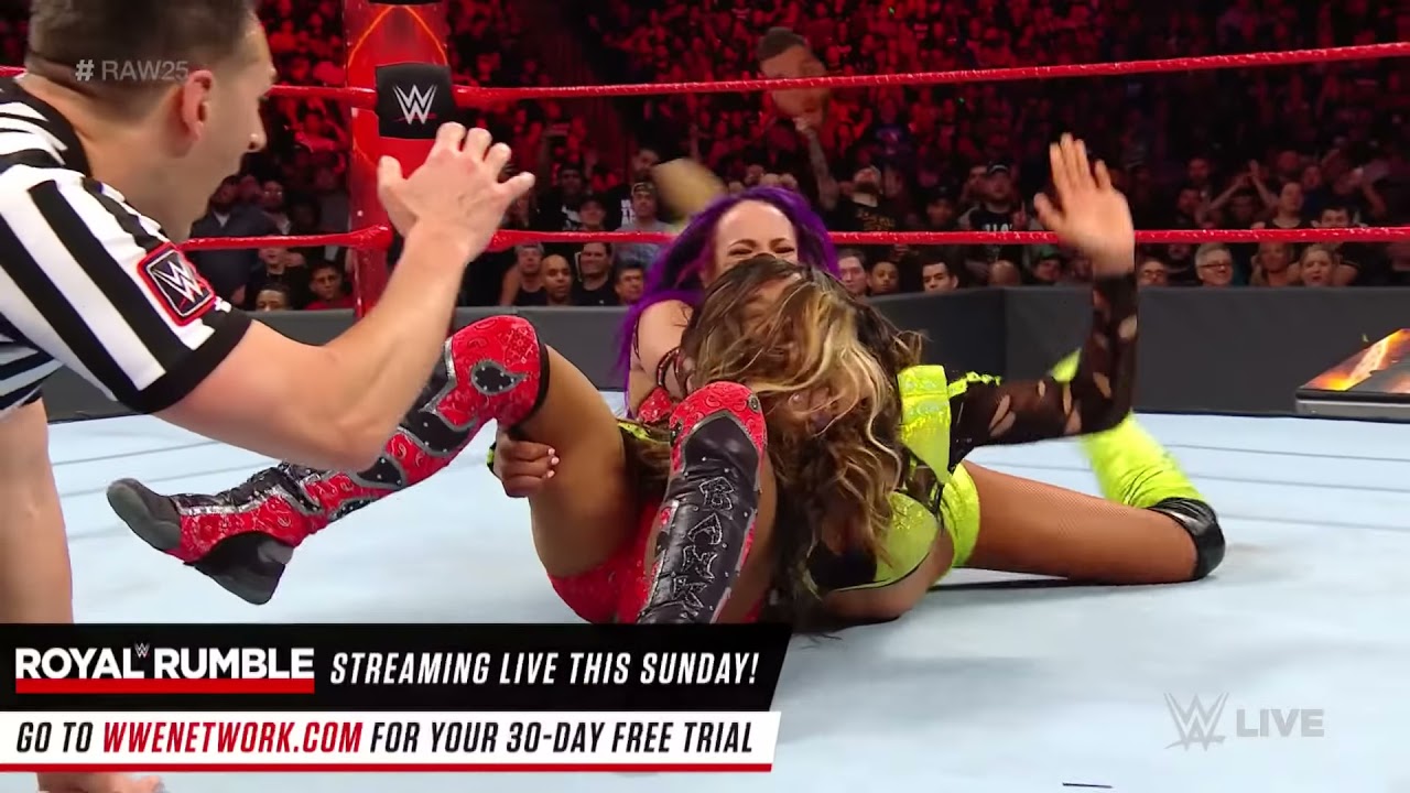 James, Asuka, Banks & Bayley vs. Fox, Jax, Deville & Rose - 8-Woman Tag Match: Raw 25, Jan. 22, 2018 background