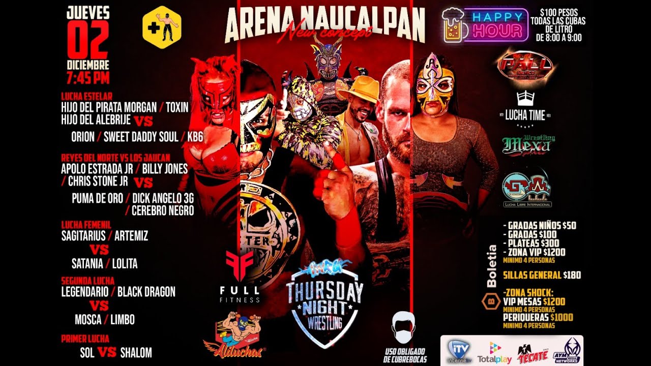 EN VIVO: IWRG Thursday Night Wrestling en la Arena Naucalpan background