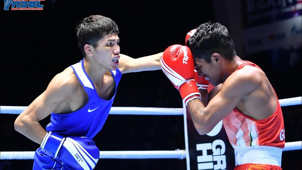 Sanzhar Tashkenbay (KAZ) vs. Govind Sahani (IND) Asian Championships 2022 SF's (48kg) backdrop