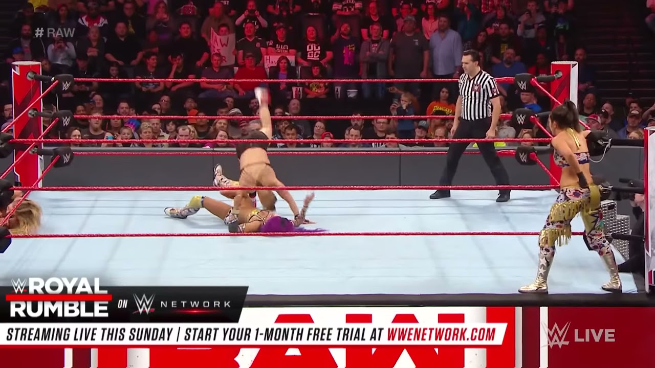 Bayley & Sasha Banks vs. Natalya & Ronda Rousey: Raw, January 21, 2019