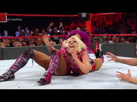 Alexa Bliss vs. Sasha Banks vs. Nia Jax vs. Mickie James - Fatal 4-Way Match: Raw, April 17, 2017 background