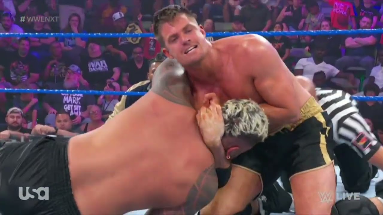 WWE NXT 2.0 APOLLO CREWS & SOLO SIKOA VS GRAYSON WALLER & CARMELO HAYES 06/07/22