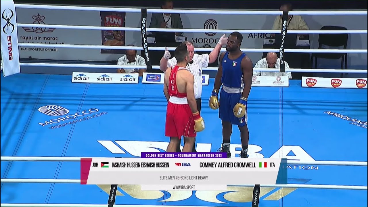 Alfred Commey (ITA) vs. Hussein Ishaish (JOR) Golden Belt Tournament 2023 (80kg) background