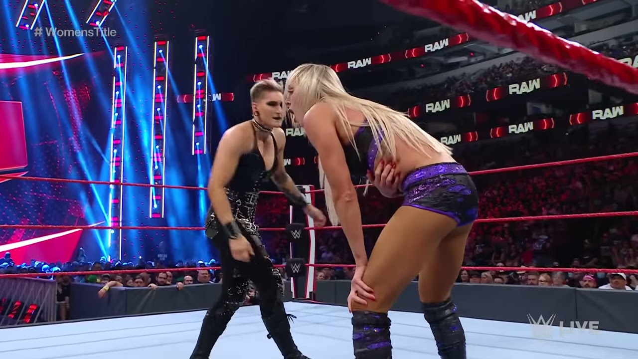 Charlotte Flair (c) vs. Rhea Ripley - Raw Women's Championship Match: Raw, July 19, 2021 background