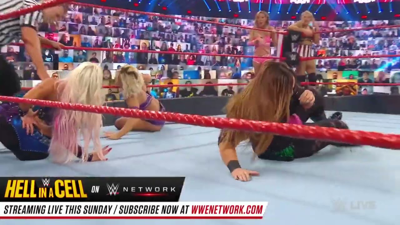 Jax & Baszler vs. Brooke & Rose vs. Riott Squad vs. Royce & Evans: Raw, Oct. 19, 2020 background