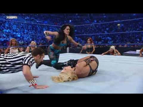 Michelle McCool (c) vs. Melina - WWE Women's Championship Lumberjill Match: SmackDown, Oct. 2, 2009