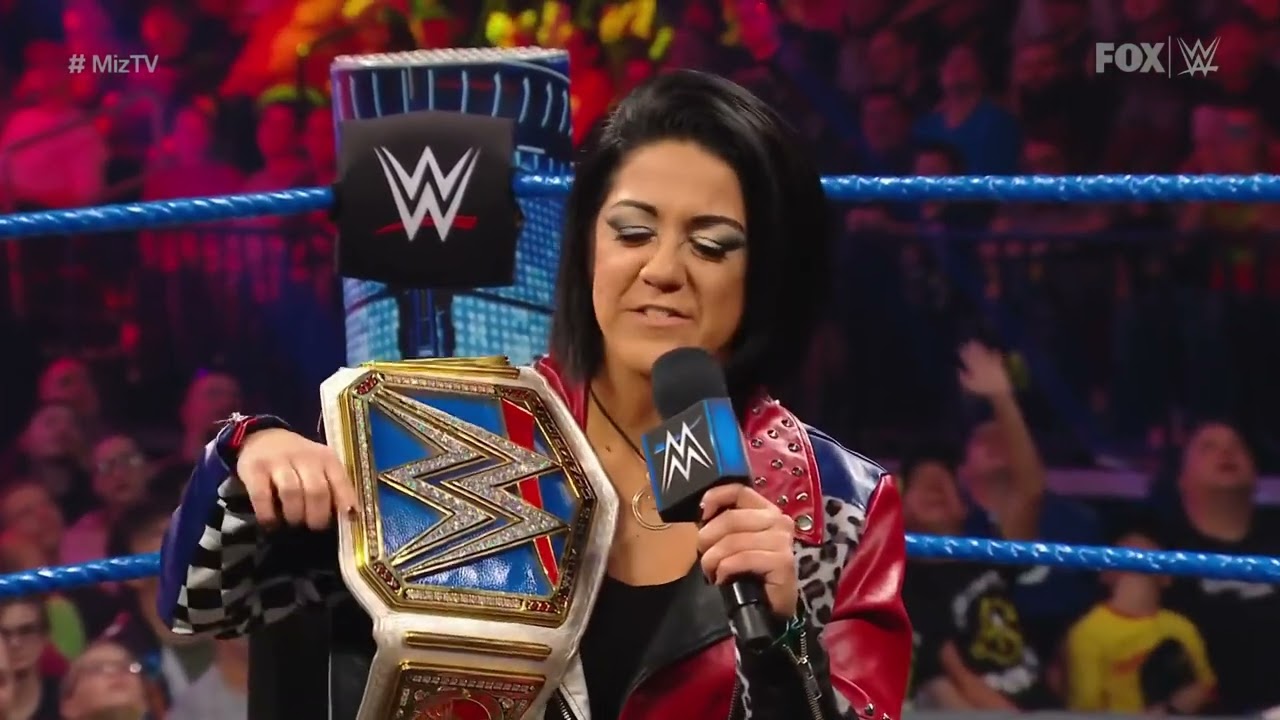 Sasha Banks and Bayley join Miz TV: SmackDown, October 18, 2019 background