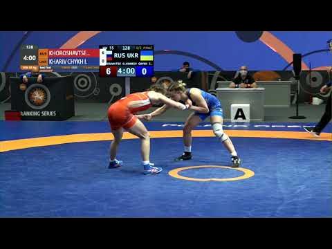 1/2 WW - 55 kg: O. KHOROSHAVTSE (RUS) v. I. KHARIV CHYKH (UKR)