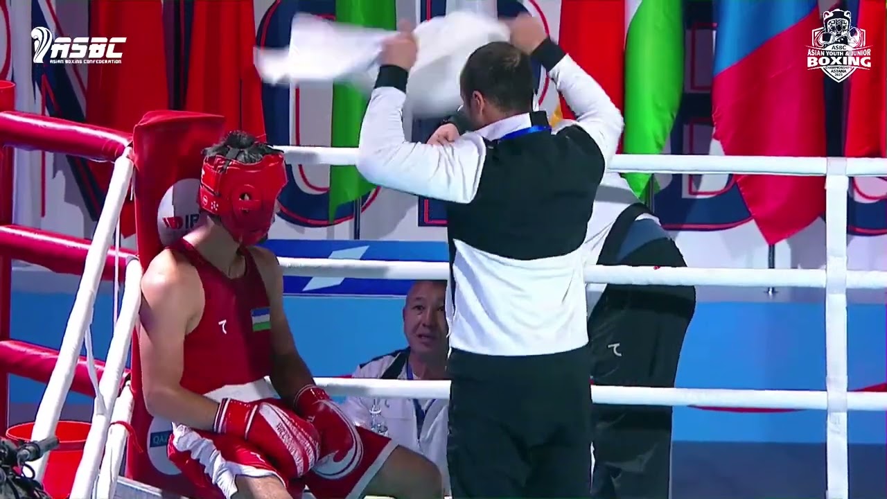 Shavkatjon Boltaev (UZB) vs. Nurbek Mursal (KAZ) Asian Youth Championships 2023 SF's (67kg) background