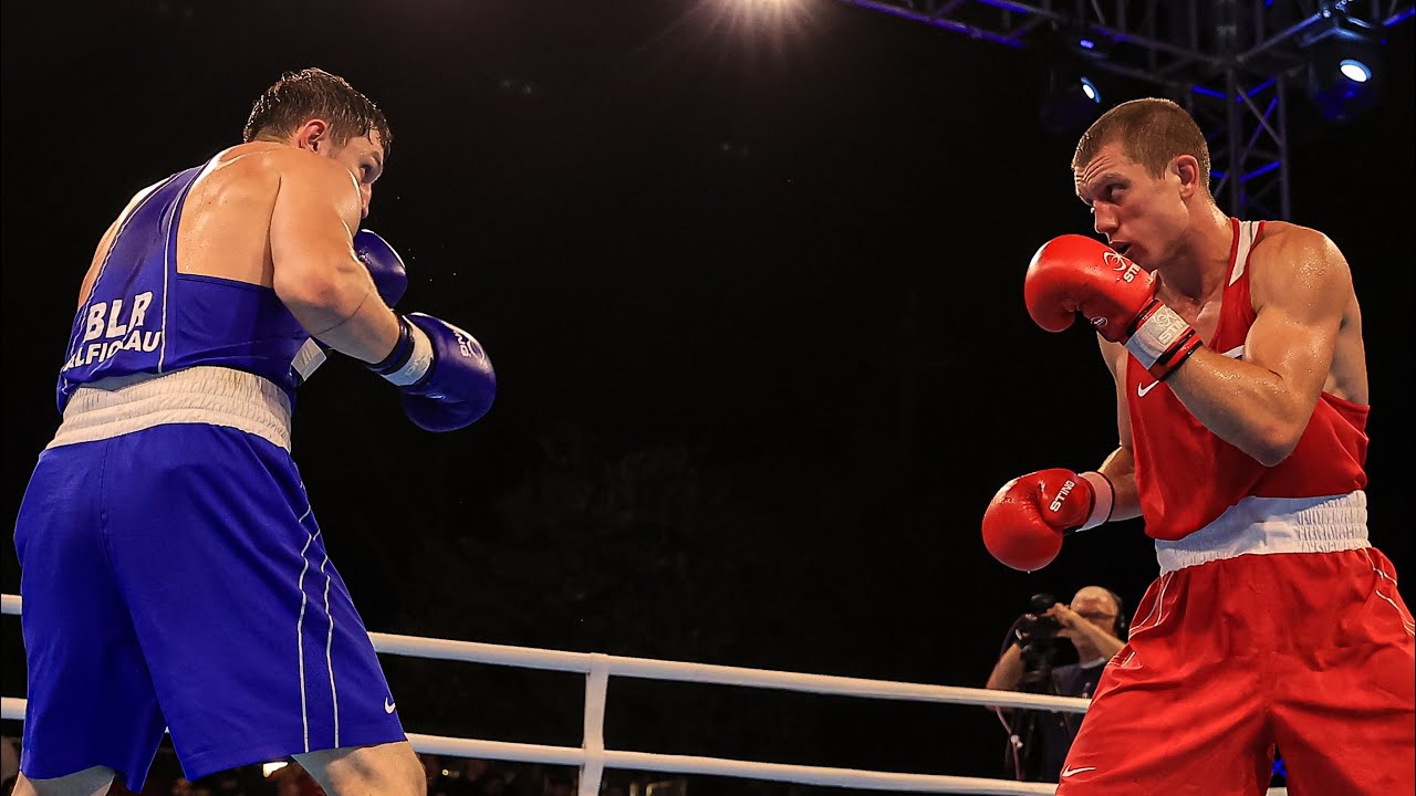 Aliaksei Alfiorau (BLR) vs. Vadim Shcheblykin (RUS) EUBC Cup 2023 Final (86kg) background