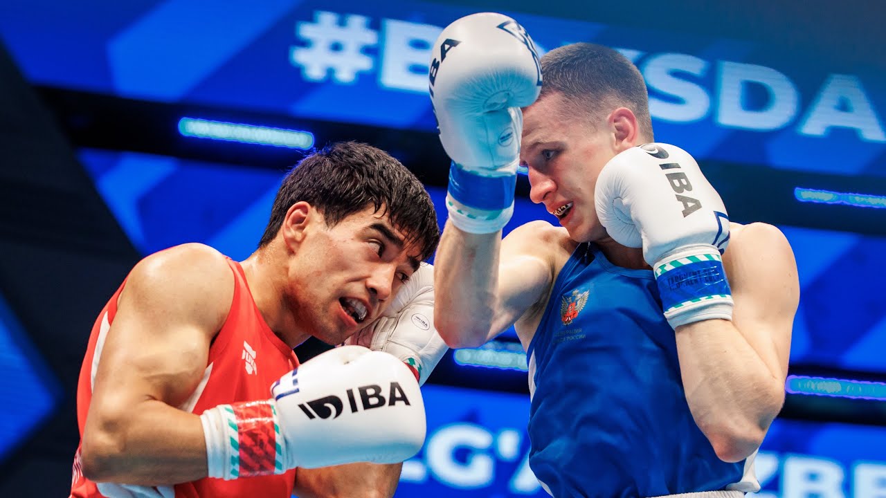 Dmitry Dvali (RUS) vs. Sanzhai Seidekmatov (KGZ) IBA World Boxing Championships 2023 QF's (54kg) background