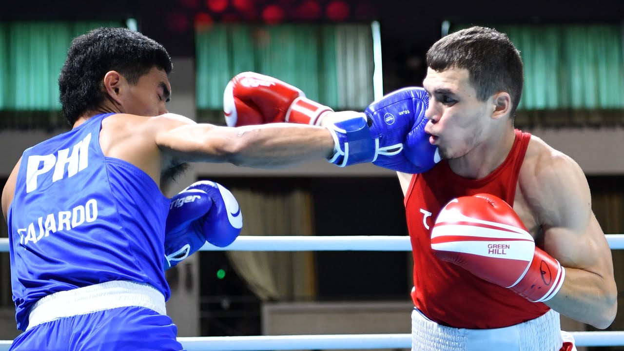 Adkhamjon Mukhiddinov (UZB) vs. Mark Ashley Fajardo (PHI) Asian Championships 2024 SF's (63kg) background