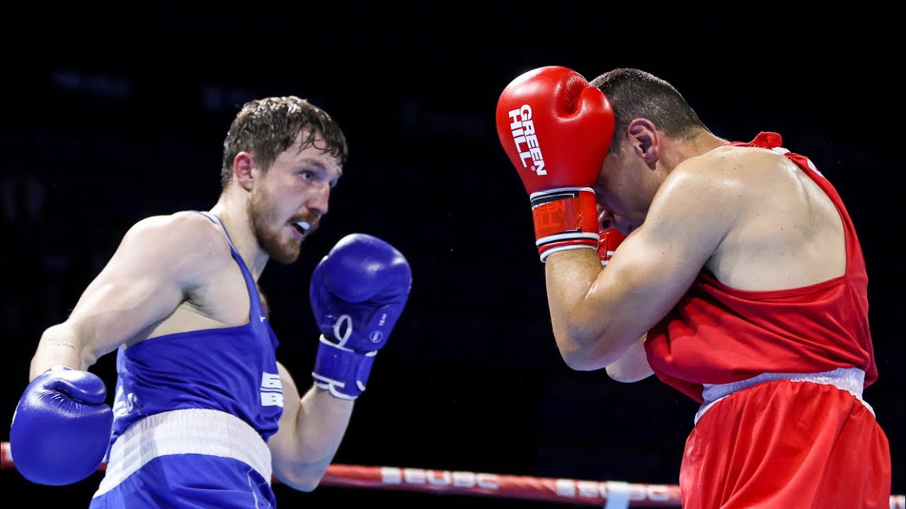 Aliaksei Alfiorau (BLR) vs. Dionysios Psychogyios (GRE) European Championships 2024 QF's (86kg) background