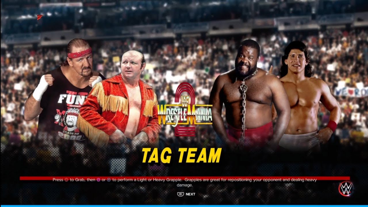The Funks vs Santana & JYD. WrestleMania 2. WWE 2K23