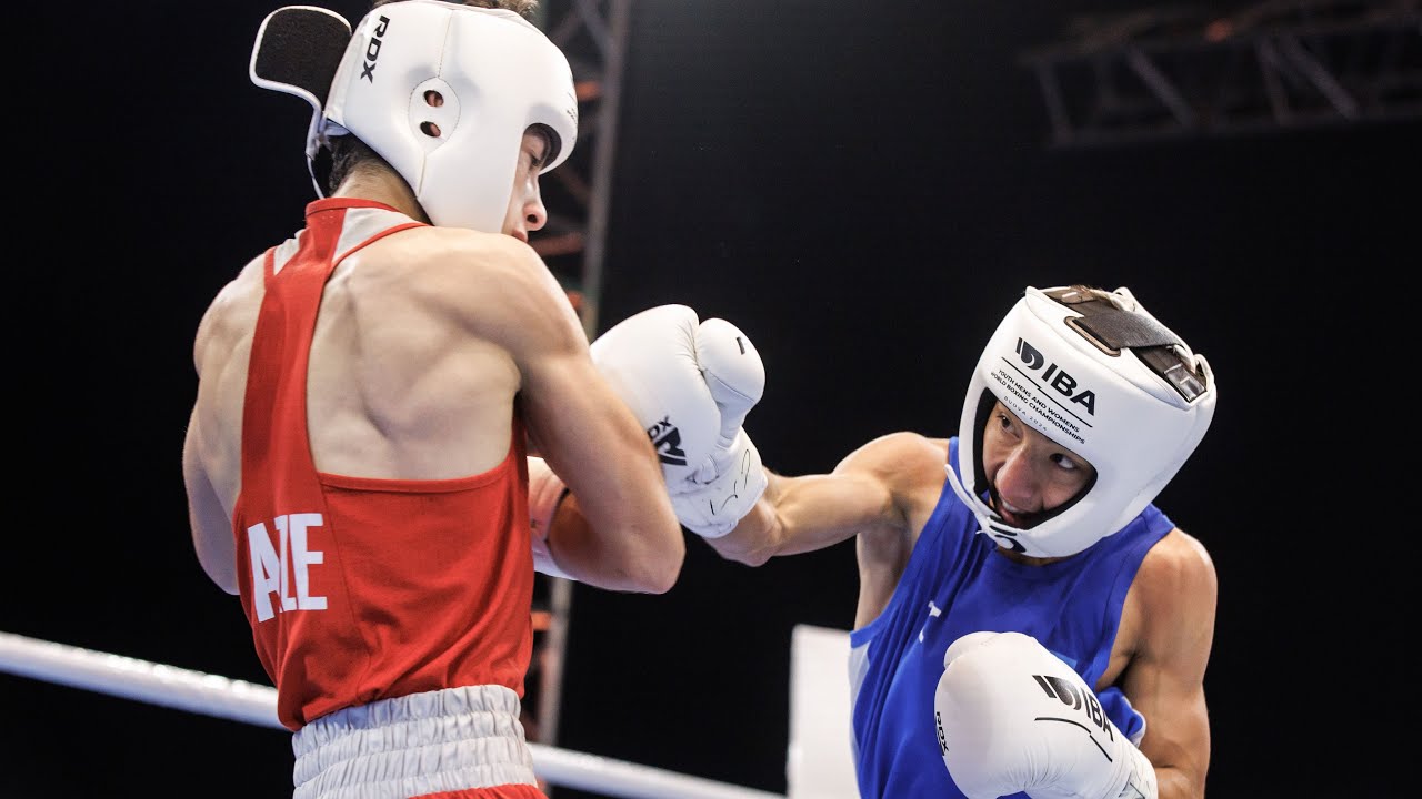 Sayfiddin Sabirov (UZB) vs. Bilalhabasi Nazarov (AZE) IBA Youth World Championships 2024 (48kg) background