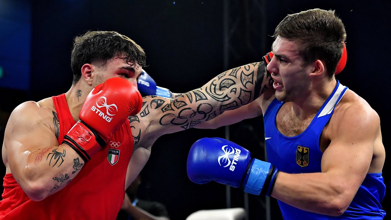 Diego Lenzi (ITA) vs. Nikita Putilov (GER) World Boxing Cup Finals 2024 SF's (92+kg) background