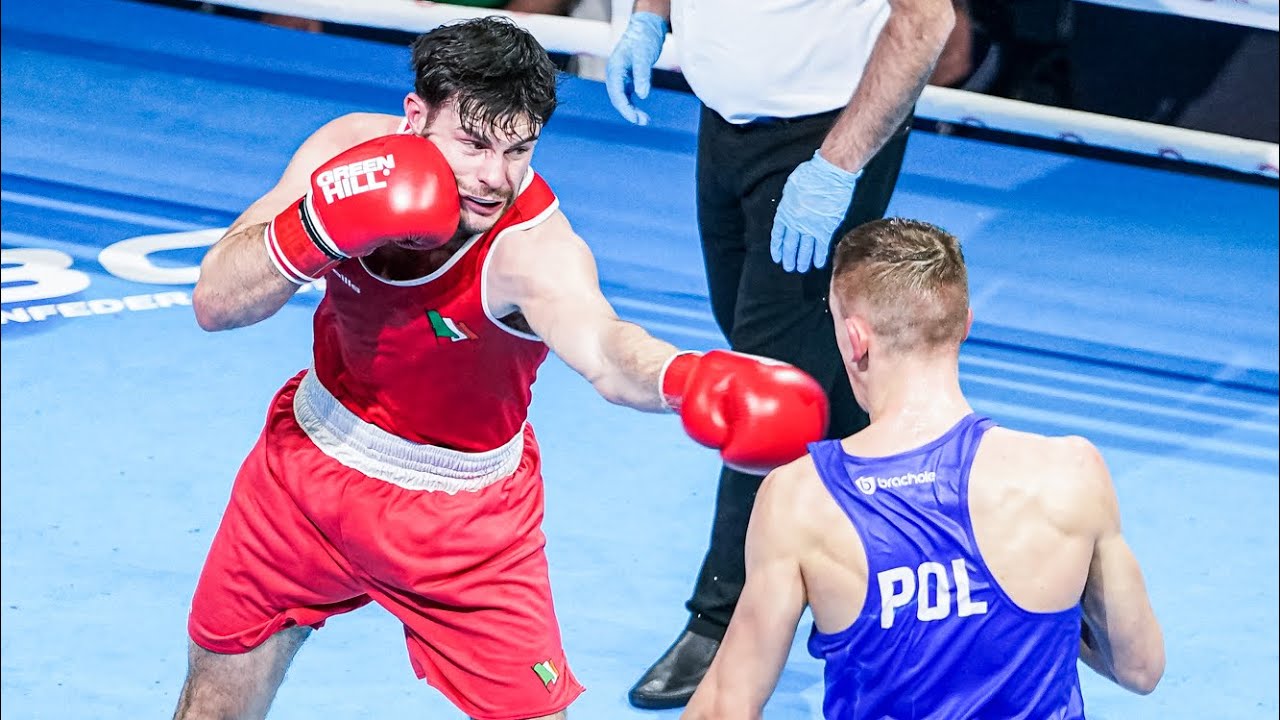 Eugene McKeever (IRL) vs. Mateusz Urban (POL) European Boxing Championships 2024 (71kg) background