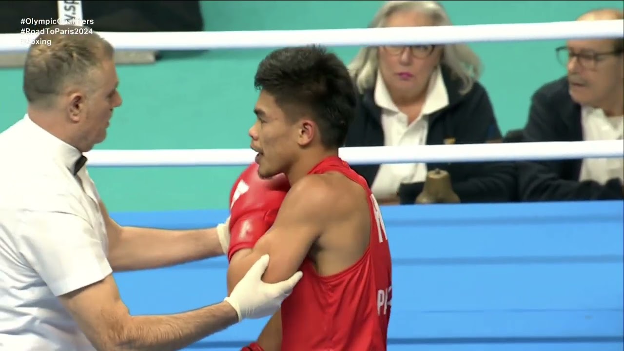 Carlo Paalam (PHI) vs. Andrey Bonilla (MEX) World Olympic Qualifiers 2024 (57kg) background