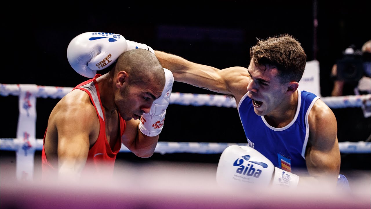 Gabriel Escobar (ESP) vs. Daniel Asenov (BUL) AIBA World Boxing Championships 2021 (54kg) backdrop