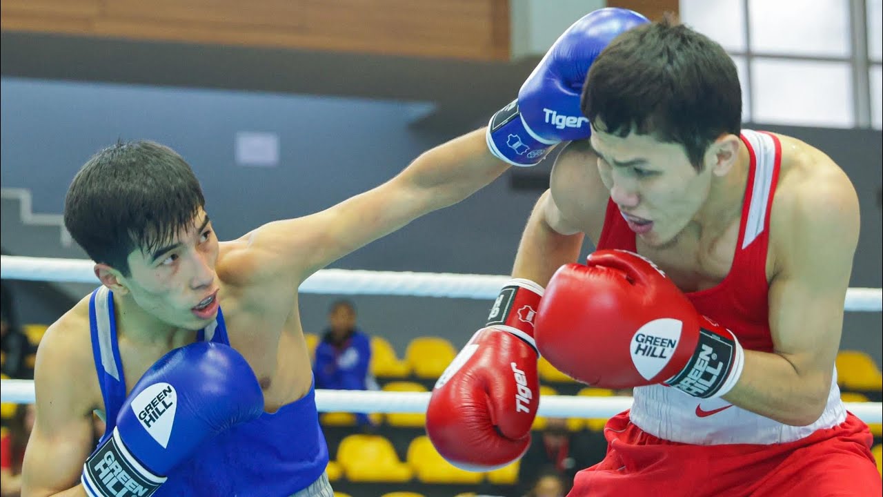 Sanzhar Tashkenbay (KAZ) vs. Bekzat Ergeshov (KGZ) Strandja Tournament 2024 (51kg) backdrop