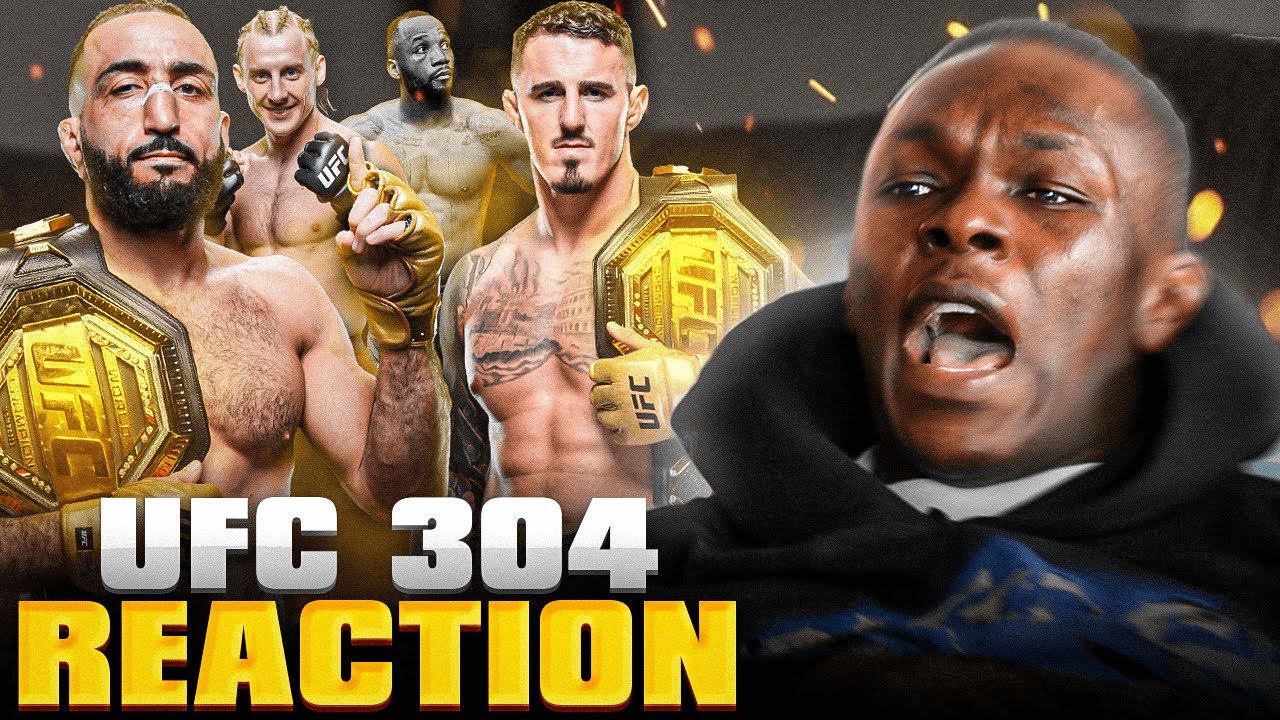 Israel Adesanya Reacts To Belal Muhammad Shocking The World At UFC 304 backdrop