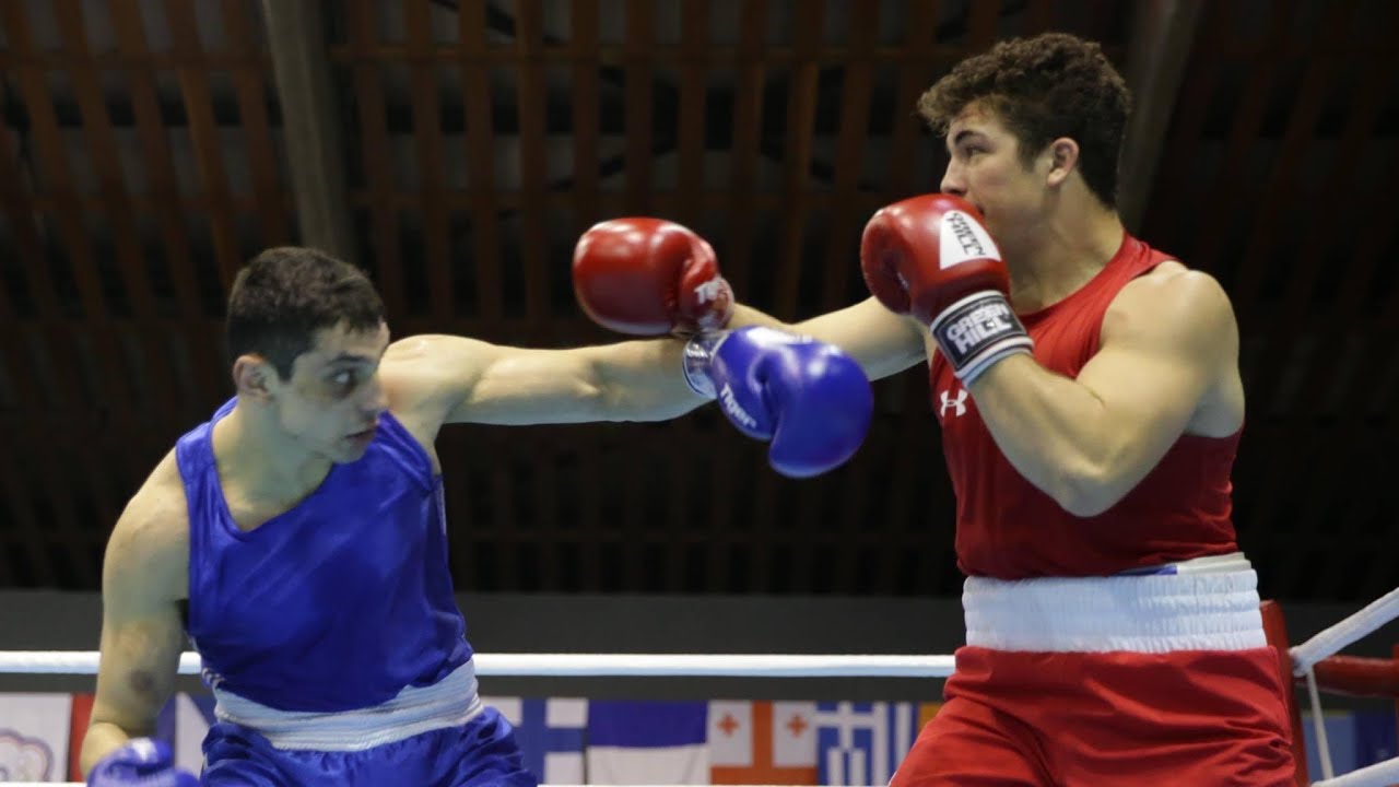 Richard Torrez Jr. (USA) vs. Petar Belberov (BUL) Strandja Tournament 2019 Final (91+kg) backdrop