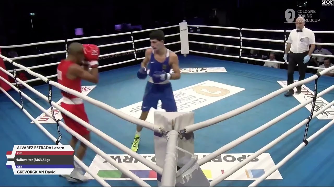 Lázaro Álvarez (CUB) vs. David Gkevorgkian (GER) Cologne World Cup 2022 SF's (63kg) background