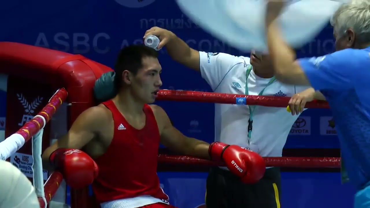 Bektemir Melikuziev (UZB) vs. Janibek Alimkhanuly (KAZ) Asian Championships 2015 QF's (75kg) backdrop